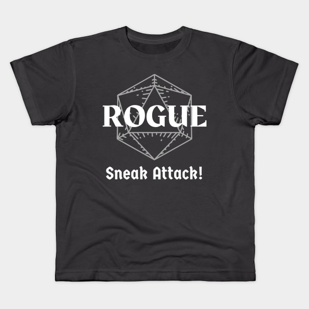 "Sneak Attack" DnD Rogue Class Print Kids T-Shirt by DungeonDesigns